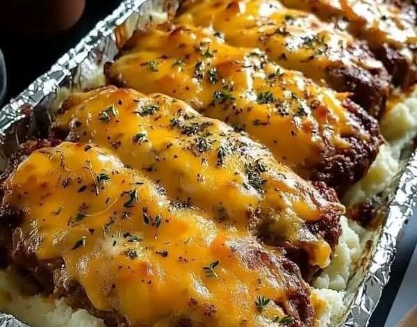 Cheesy Meatloaf on Creamy Mashed Potatoes FB IMG 1750247330357