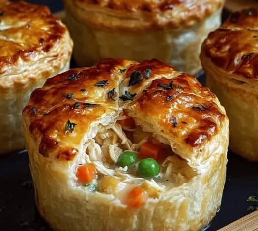 Golden Flaky Mini Chicken Pot Pies with Creamy Veggie Filling FB IMG 1751633071839