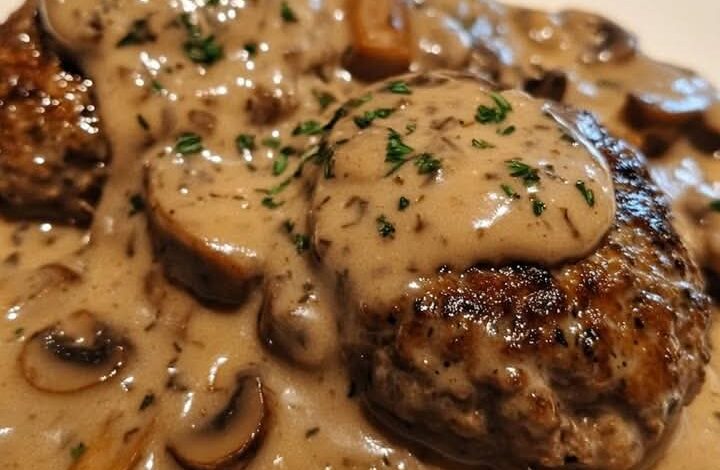 Slow Cooker Herb Infused Salisbury Steak with Mushroom Gravy FB IMG 1761437076020