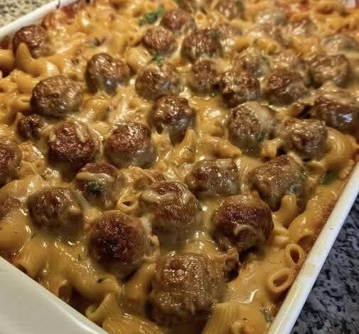 Swedish Meatball Pasta Bake FB IMG 1762021590885