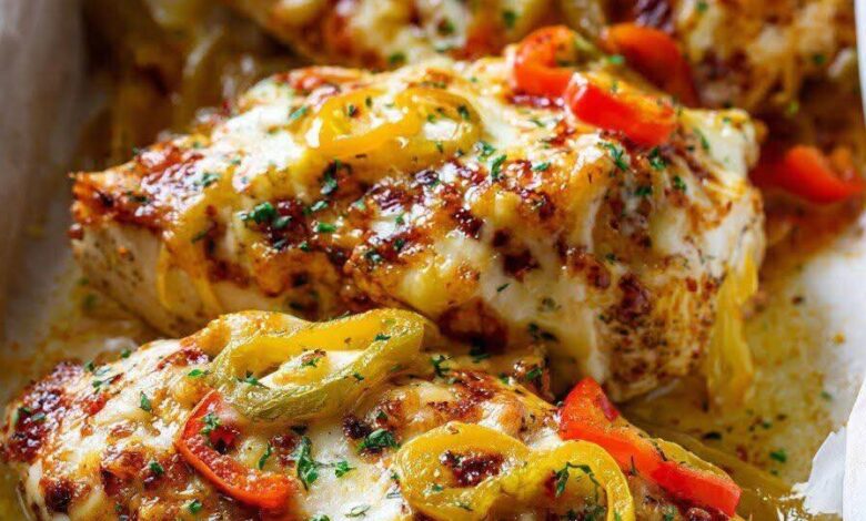 Cheesy Baked Chicken Breast And Peppers FB IMG 1762646913408