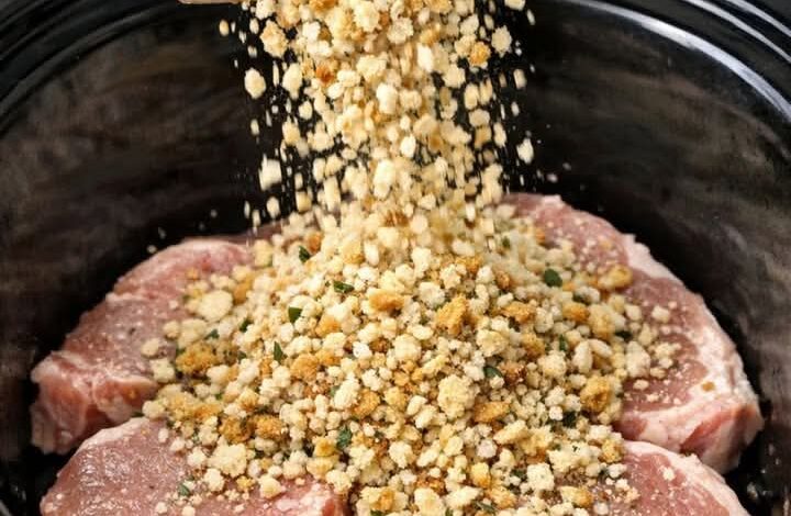4-Ingredient Slow Cooker Pork Chops with Stuffing Crust FB IMG 1767906545797