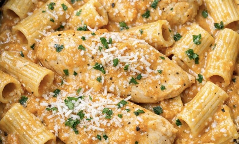 Slow Cooker Creamy Butternut Squash Chicken Rigatoni IMG 0226
