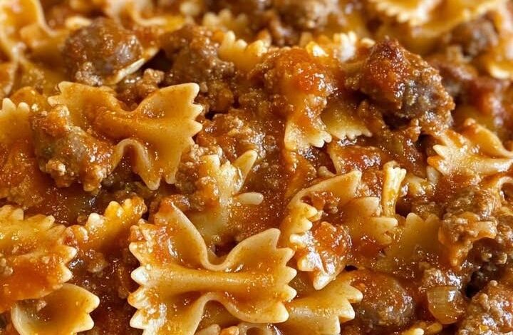 Baked Italian Sausage and Bowtie Pasta IMG 0298