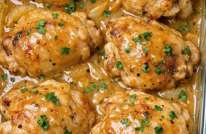 Oven Baked 3-Ingredients Amish Golden Gravy Chicken IMG 0301