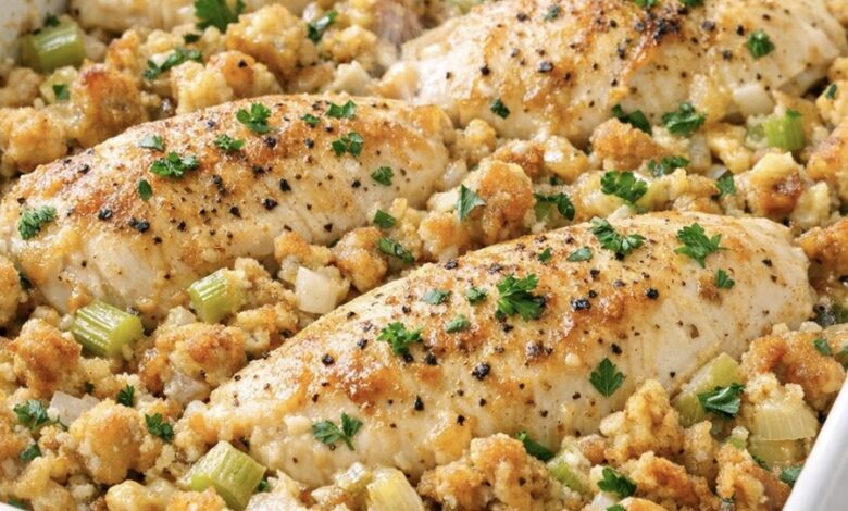 Slow Baked Chicken and Stuffing Casserole IMG 0356