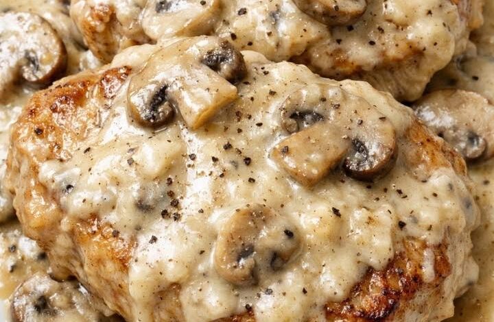 Slow Cooker 3-Ingredient Amish Mushroom Pork Chops IMG 0453