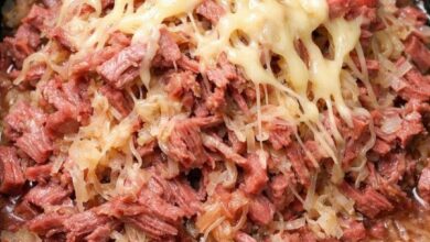 Slow Cooker 4-Ingredient Shredded Reuben Beef IMG 0563