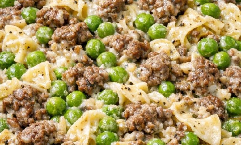 Oven Baked 4-Ingredient Amish Beef and Sweet Pea Casserole IMG 1056