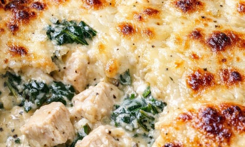 Oven Baked 4-Ingredient Amish Chicken and Spinach Casserole IMG 1106