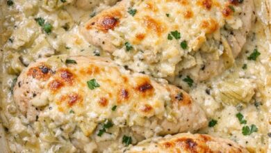 Oven Baked Creamy Artichoke Chicken IMG 1124