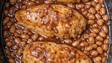 Slow Cooker 4-Ingredient Chicken and Baked Beans IMG 1640