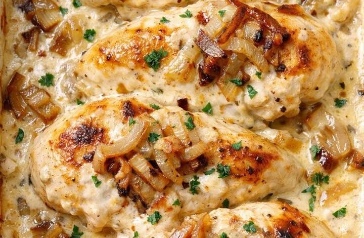 Oven Baked 3-Ingredient Sour Cream Onion Chicken IMG 1714