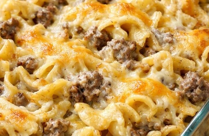 Oven-Baked Amish Sour Cream Beef Noodle Bake IMG 1731