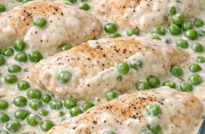 Oven-Baked Amish Creamy Pea Chicken IMG 1787