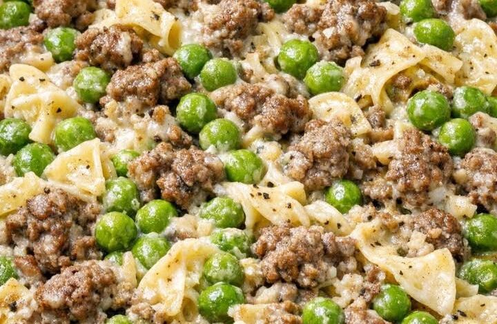 Oven Baked 4-Ingredient Amish Beef and Sweet Pea Casserole IMG 1796