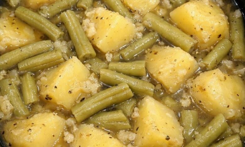 Slow Cooker 3-Ingredient Poor Man’s Potato and Canned Green Beans IMG 2118