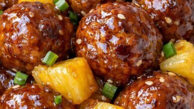 Oven Baked 3-Ingredient Hawaiian BBQ Meatballs IMG 2197