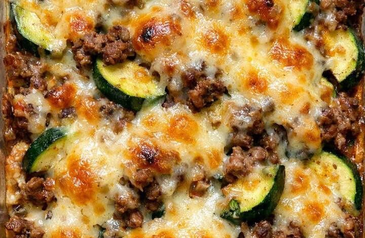 Cheesy Beef Zucchini Bake IMG 2210