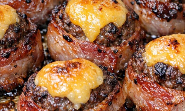 Low Carb 4-Ingredient Bacon Burger Bites IMG 2426