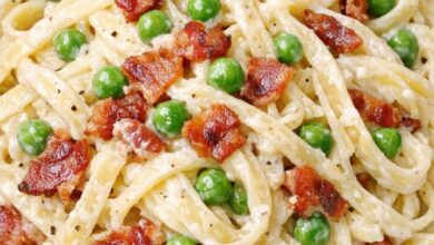 5-Ingredient Creamy Bacon and Pea Pasta IMG 2432