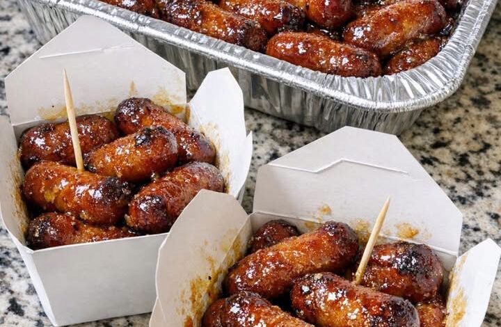 Southern Honey Mustard Lil Smokies Made with Cocktail Sausages and Honey IMG 2498