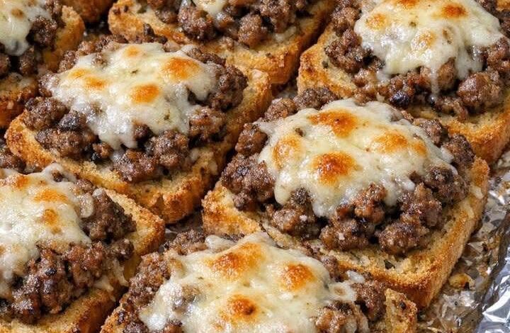 Oven Baked 4-Ingredient Beef Garlic Bread Bites IMG 2656