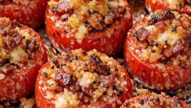 Southern 4-Ingredient Bacon Stuffed Tomatoes IMG 2764