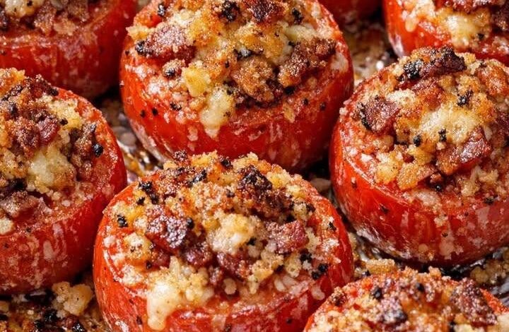 Southern 4-Ingredient Bacon Stuffed Tomatoes IMG 2764