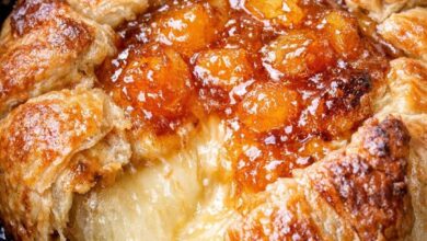 Southern 3-Ingredient Baked Peach Brie IMG 2774