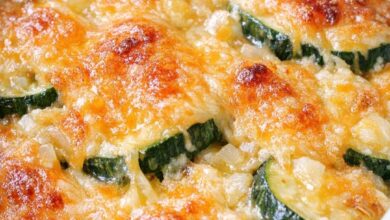 Low Carb 4-Ingredient Cheddar Zucchini Bake IMG 2836