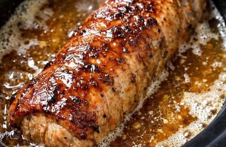 Slow Cooker 3-Ingredient Golden Ale Pork Tenderloin IMG 2856