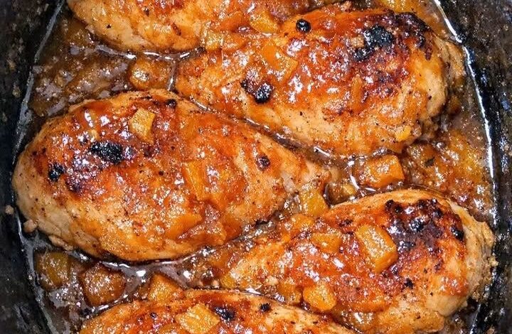 Slow Cooker 3-Ingredient Amish Apricot Chicken IMG 2876