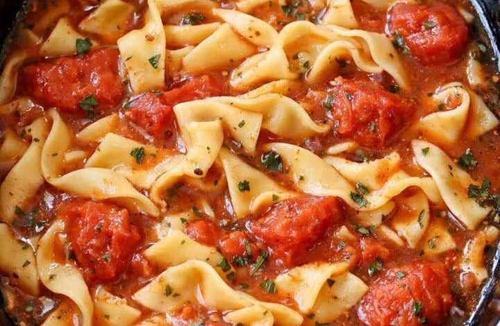 Slow Cooker Amish Tomato Noodle Soup IMG 2888