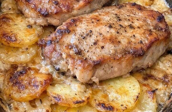 Slow Cooker 4-Ingredient Pork Chops and Scalloped Potatoes IMG 2933