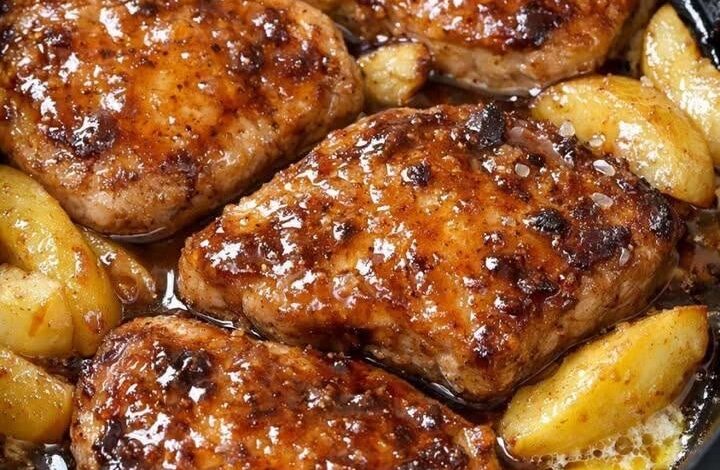 Slow Cooker Apple Brown Sugar Pork Chops IMG 2950