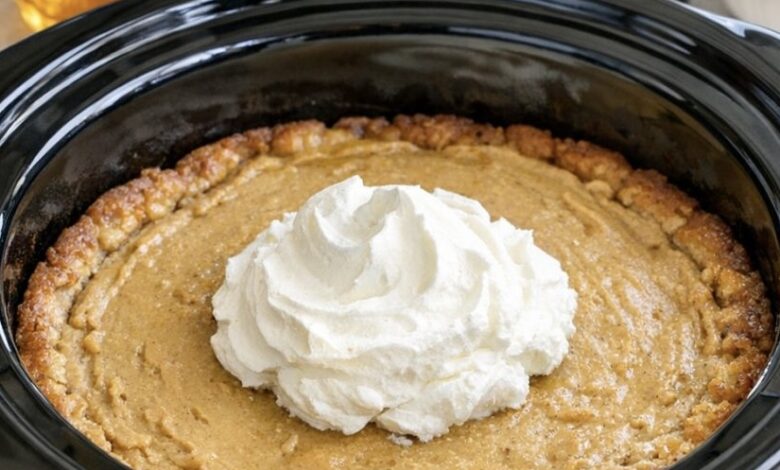 Slow Cooker 5-Ingredient Amish Peanut Butter Pie IMG 3007