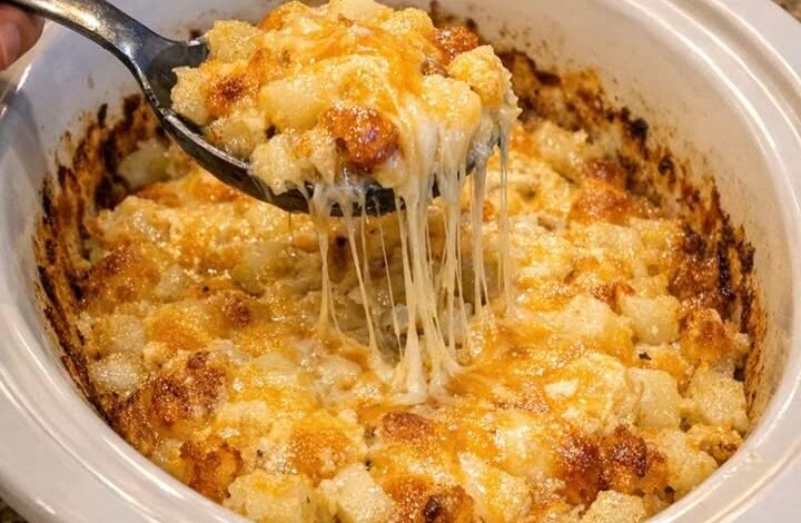 5-Ingredient Slow Cooker Back-to-School Morning Golden Crust Cheesy Hash Brown Casserole IMG 3030