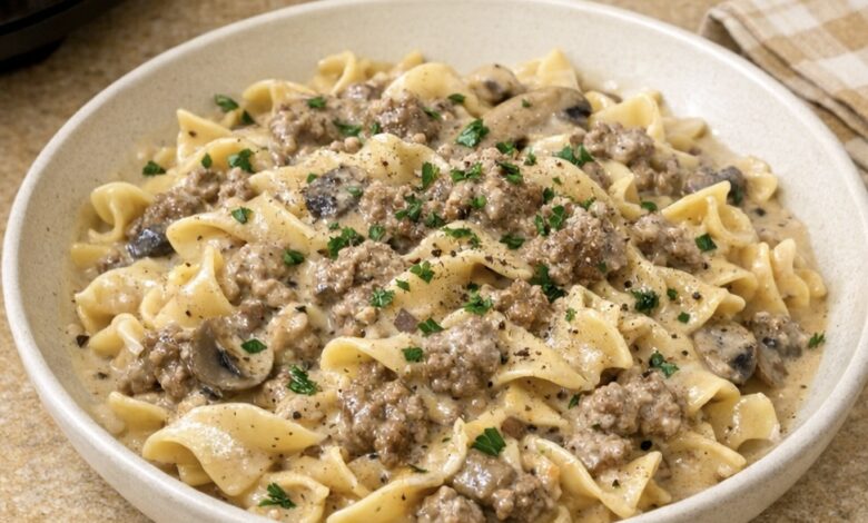 Slow Cooker 5-Ingredient Poor Man Stroganoff IMG 3047