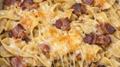 Slow Cooker 5-Ingredient Amish Bacon Noodle Bake IMG 3200